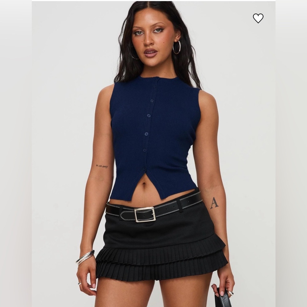 Low Rise Black Mini Skirt